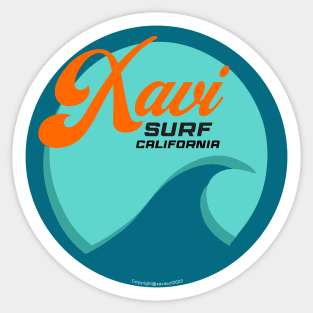 Xavi Surf California Sticker